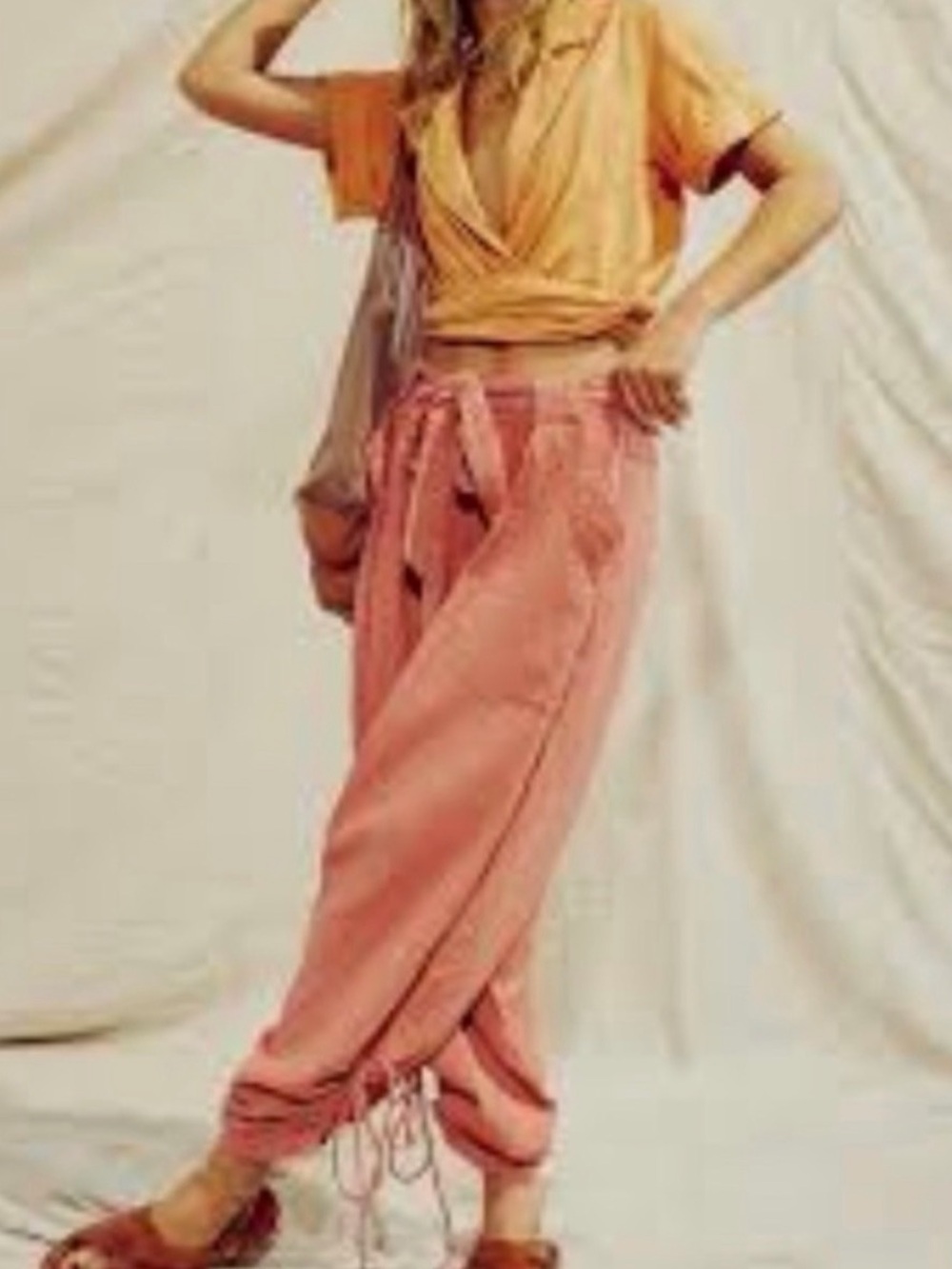 Free People Rose major crush harem pants med